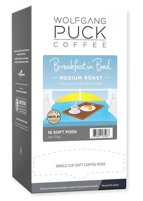 12 16 count (Pack 3) Wolfgang Puck Coffee, Breakfast in Bed, Gram Soft Pods