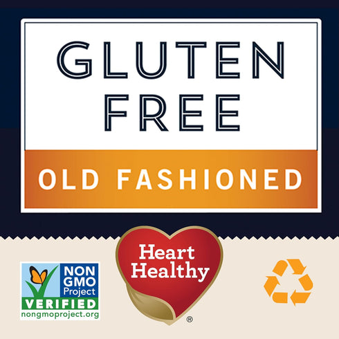 24oz (Pack 4) Quaker Gluten Free Old Fashioned Rolled Oats, Non GMO Project Verified, Resealable Bags