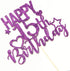 INNORU Purple Glitter Happy 15th Birthday Cake Topper - Cheers to 15 Years, Teenager Children's Party Decorations