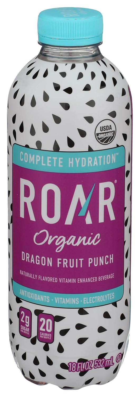Roar, Organic Drink Hydration Dragon Fruit Punch, 18 Fl Oz