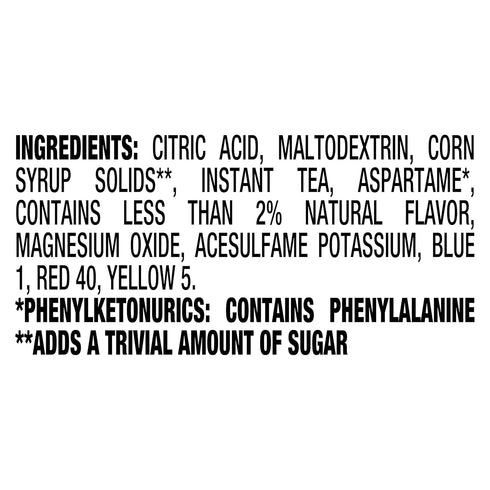 120 Pack, 12 10 On-the-Go-Packets Crystal Light Lemon Iced Tea Naturally Flavored with other natural flavor Powdered