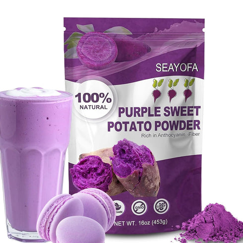 16oz Value Pack Purple Sweet Potato Powder for Regular Use 100% Natural