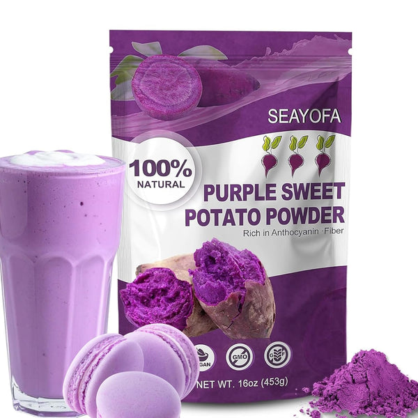 16oz Value Pack Purple Sweet Potato Powder for Regular Use 100% Natural