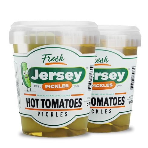 Jersey Pickles - Hot Pickled Tomatoes Pickled Vegetable Handcrafted Gourmet Tomatoes for
