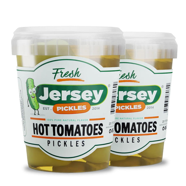 Jersey Pickles - Hot Pickled Tomatoes Pickled Vegetable Handcrafted Gourmet Tomatoes for