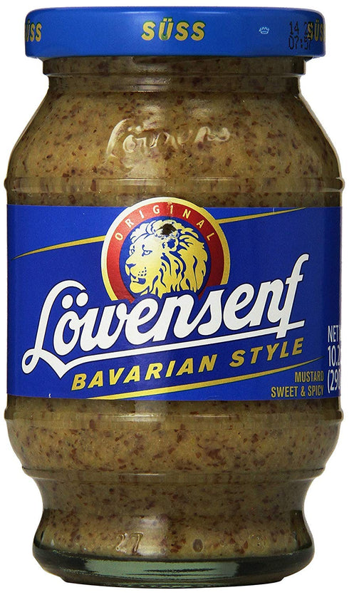 Loewensenf German Bavarian Sweet Mustard Jar 250ml/8.7oz From germany