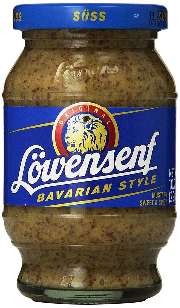 Loewensenf German Bavarian Sweet Mustard Jar 250ml/8.7oz From germany