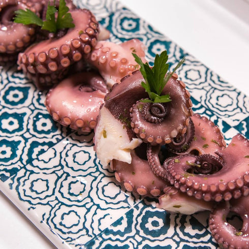 10.58oz, 10.58 oz Renna, Fresh Whole Wild Octopus Tentacles in Oil, Tender, Mediterranean Seafood Salad, Product