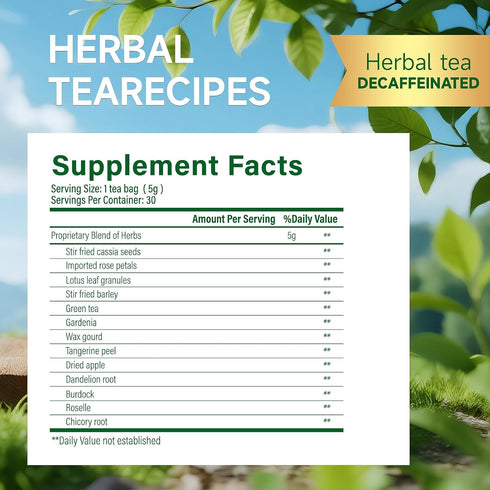 Dr.Siana Tea5g 30 Dr. Siana Dandelion Root Tea BagsBurdock Root Tea & Green x Teabags - Premium Natural Herbal Tea