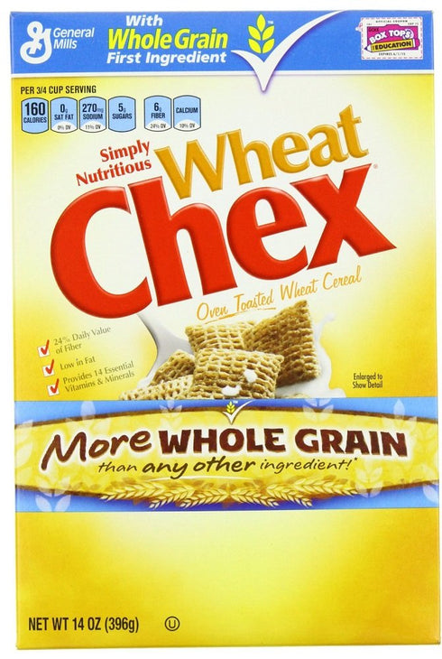 General Mills Chex Wheat Cereal, 14-ounce Box (Pack of 4)