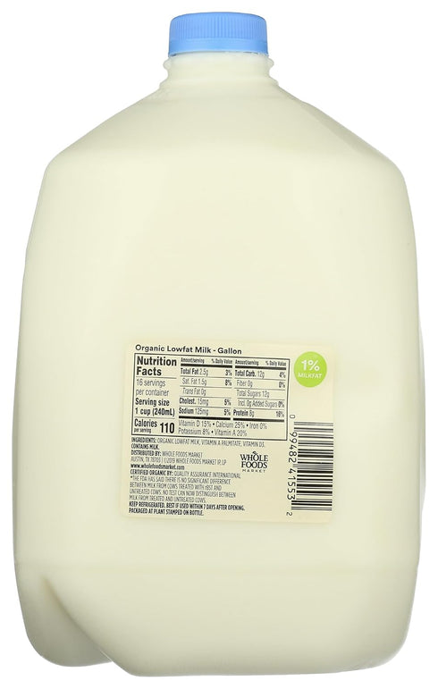 365 by Whole Foods Market 1% 128 , Organic Milk, Ounce