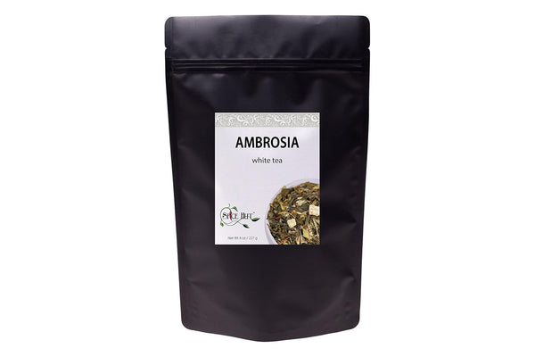 Ambrosia White Tea, Pai Mu Tan Loose Leaf - Low Caffeine, Antioxidant