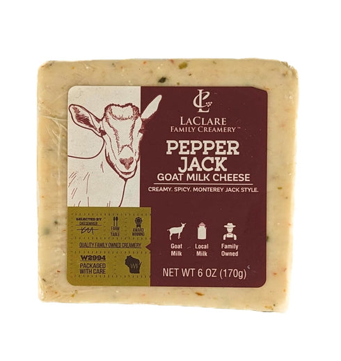 Generic LaClare Pepper Jack Goat Milk Cheese 6 oz (Pack of 2)