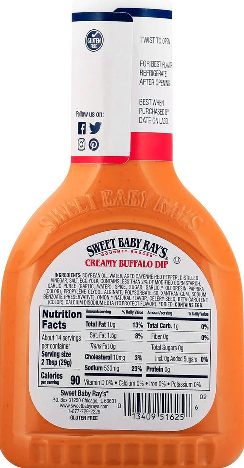 (14 (Pack 3)) Sweet Baby Ray's Dipping Sauce, Creamy Buffalo Ounce