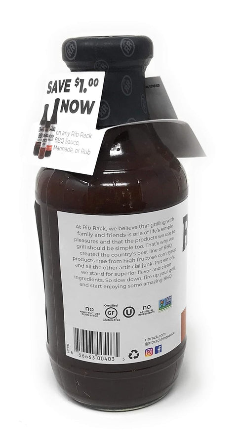 RIB RACK SAUCE BBQ Southern Bourbon, 19OZ