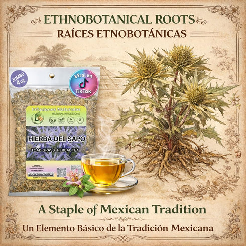 4 oz (113g) 100% Hierba del Sapo Herbal Tea - Natural Mexican Thistle (Eryngium heterophyllum) - Traditional Loose Leaf