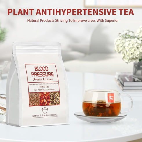 Loywoqi Tea6g 30 5.3 oz Blood Pressure Tea BagsHeart Functional X Bags Natural Chinese Blend Herbal Tea, Gluten