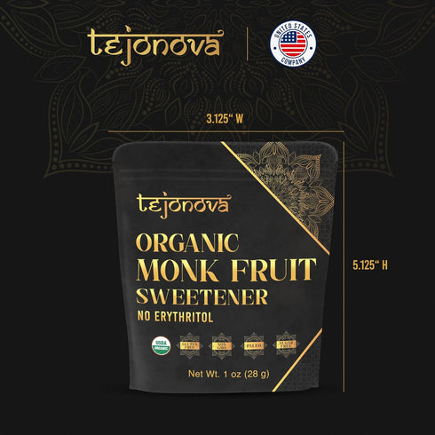 1oz 90 Organic Monk Fruit Extract Powder, Pure Monk Fruit Sweetener No Erythritol, Monkfruit Sweetener Pure Goodness
