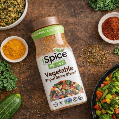 13.3 oz iSpice Blend| Vegetable Seasoning | | Mixed Spice & Seasoning | Bulk Size | Halal | Kosher