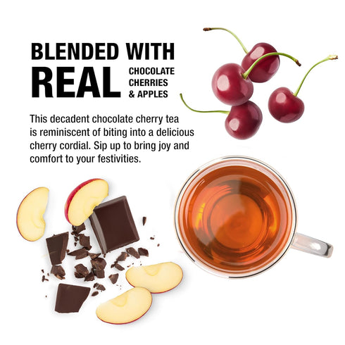 25 2 Tiesta Tea Merry Cocoa Cherry Premium Loose Leaf Tea, Chocolate Cherry Herbal Blend, Caffeine Free, Hot or Iced
