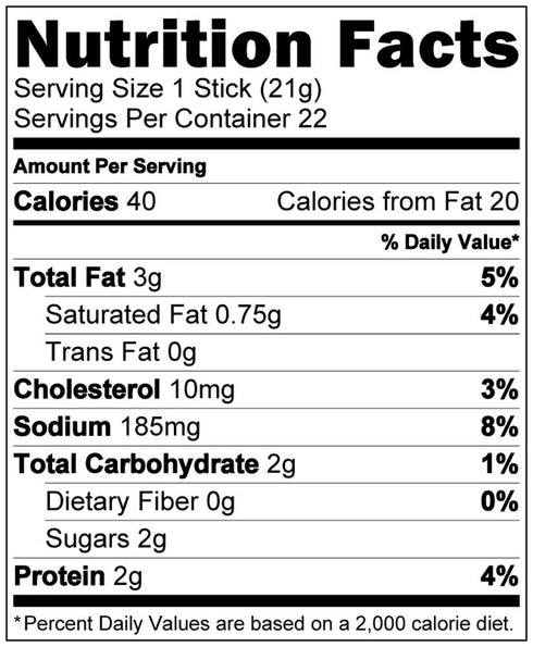 1-lb Pack Buffalo Bills Sweet Lebanon Bologna Sticks (Pennsylvania Dutch sweet beef sticks)