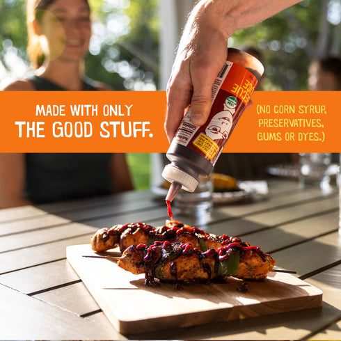 Organic BBQ Sauce, Gluten Free, Paleo Friendly, No Corn Syrup or Cane Sugar, No Added Flavors or MSG, 22 Oz