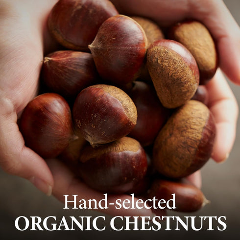 2.11 oz Packs (5 Pack, 10.58 oz) Wang Organic Roasted Chestnuts, Soft & Ready to Eat, Shelled, No Sugar Added, Low