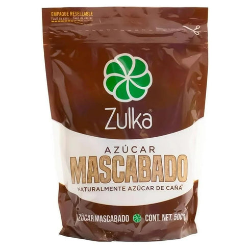 Five Brothers Products Zulka Mascabado Cane Sugar, 17.64 oz | Natural Muscovado Sugar Pure Cane