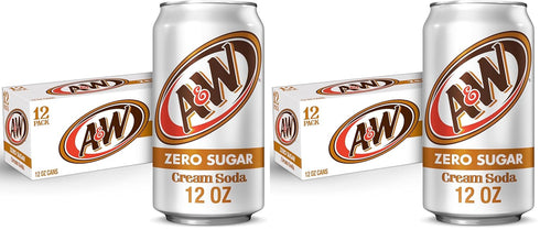A&W Cream Soda, Zero Sugar | 12 fl. oz. Cans | 12