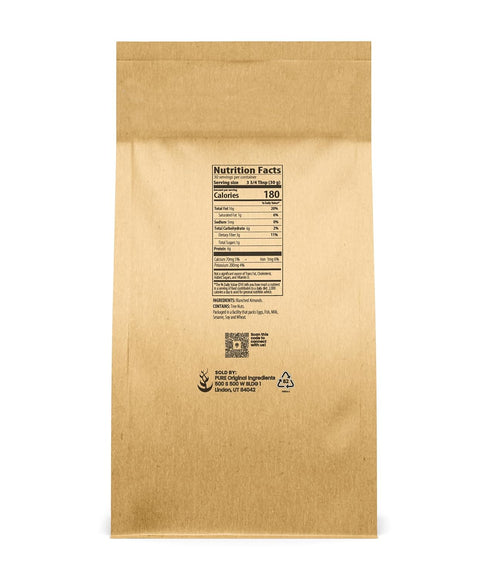 (2 lb) Pure Original Ingredients Almond Flour Blanched Almonds, Extra Fine, Grown in California