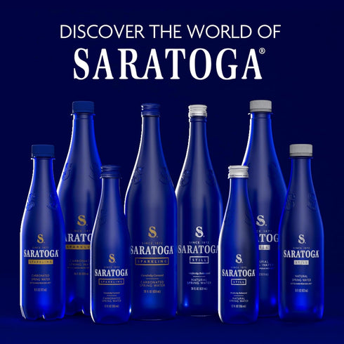 24 Pack, 16 Oz Saratoga Spring Water, Fl | Still Water | Recycled PET Plastic | Bottled