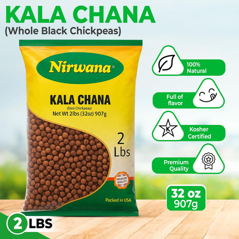 Kala Chana (Black Chickpeas) Whole Dried Chana for Cooking | Protein-Rich Legume for Salads, Curries & Stews | Pantry