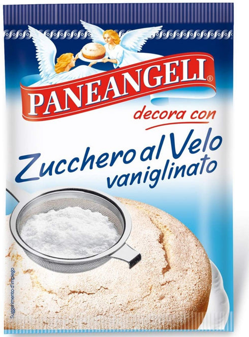 Paneangeli 4.4oz 125gr, Pack 6 Zucchero Al Velo Icing Sugar with Vanilla Flavor