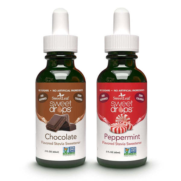 SweetLeaf Sweet Drops- Flavored Stevia Liquid Sweetener, Organic Stevia Extract, Zero Calorie,