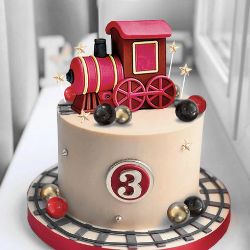 JeVenis Christmas Train Cake Decoration Train Cake Topper Train Theme Birthday Decorations Baby Shower Party Supplies