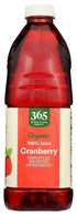 365 64 Oz (Pack 2) by Whole Foods Market, Organic Cranberry Juice Blend, Fl