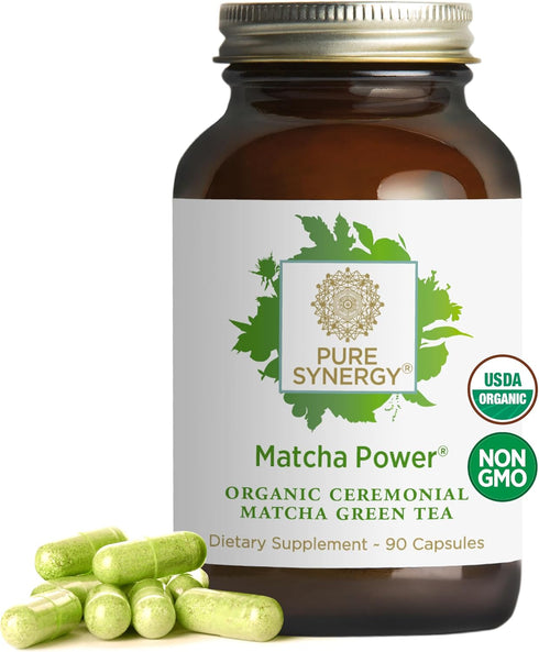 PURE SYNERGY Matcha Power | Organic Matcha Green Tea Capsules | Ceremonial