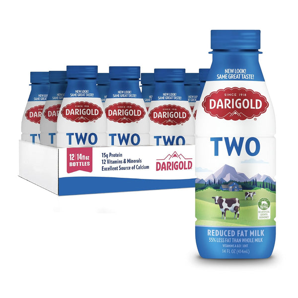 Darigold Milk 2 Percent, Reduced Fat Shelf Stable Milk with 12 Essential