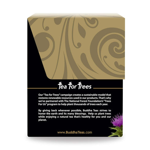 Buddha Teas Organic Milk Thistle Tea - Herbal Tea for Cleansing & Wellness - Caffeine Free, 18 Tea Bags