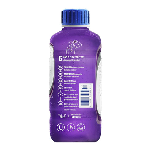 21 Oz (Pack 12) Electrolit, Electrolyte Beverage, Grape, Fl bottle