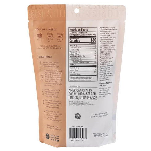17.5 oz, Yummy Sweetshop Cake Donut Mix Chocolate, Baking Mixes Cook Cooking Bake Create DIY Tasty Grocery Gournment