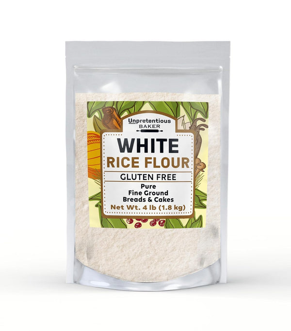 White Rice Flour By Unpretentious Baker, 4 lb, Cookies, Cakes, Muffins and