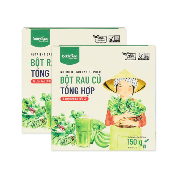 DalaHouse 15 Plant-Based Mix Powder Super Greens for Men & Women, Nutritional