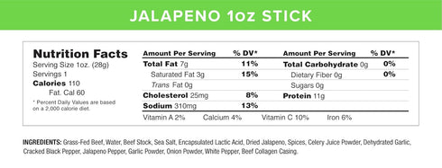 Country Oz, 1 Archer, Beef Stick Jalapeno, Ounce