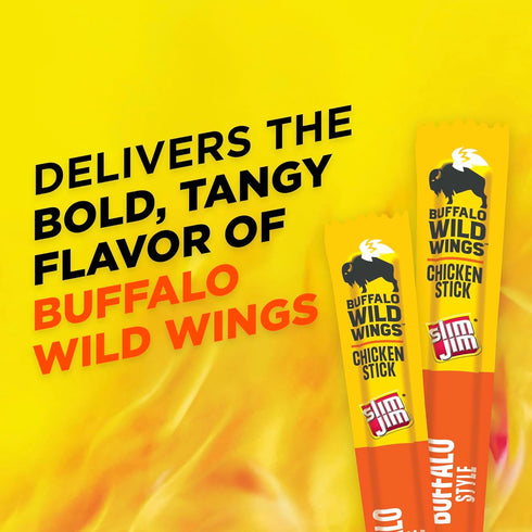 6g 0.97 oz. (24 Count) Slim Jim Giant Chicken Sticks, Buffalo Wild Wings Buffalo Style, Protein per Stick