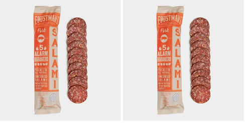 Foustman's Salami Pork 5 Alarm Habanero Artisanal, Nitrate-Free, Naturally Cured, Gluten-Free, Dairy-Free,