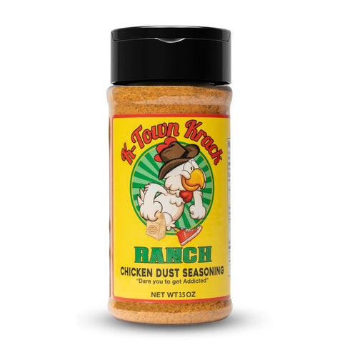 K-Town Krack Ranch Chicken Dust Seasoning - All-Purpose BBQ Rub for Chicken, Beef, Pork