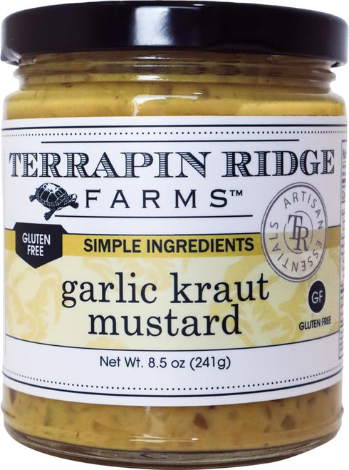 Terrapin Ridge Farms Garlic Kraut Mustard Bold and Tangy Gourmet Mustard for