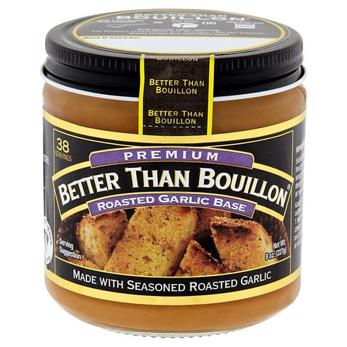 38 8 (Pack 1) Better Than Bouillon Premium Roasted Garlic Base, Made with Seasoned Roasted Garlic, Servings Per Jar