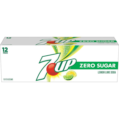 7UP 12 oz. (Pack 24) Zero Sugar Lemon Lime Soda, fl. Cans